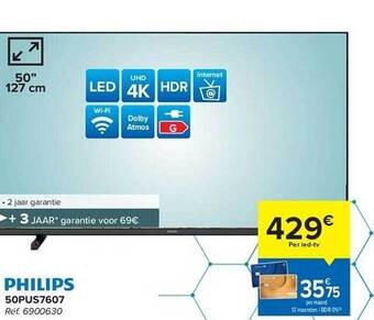 Hyper Carrefour Philips ledtv aanbieding