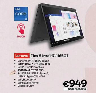 Lenovo flex 5 intel i7-1165g7