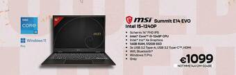 CompuDeals Msi summit e14 evo intel i5-1240p aanbieding
