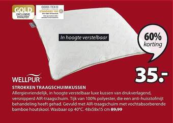 Jysk Strokken traagschuimkussen aanbieding