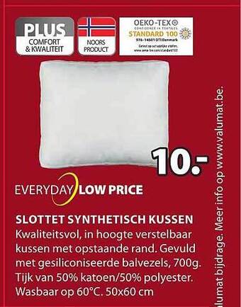 Jysk Slottet synthetisch kussen aanbieding