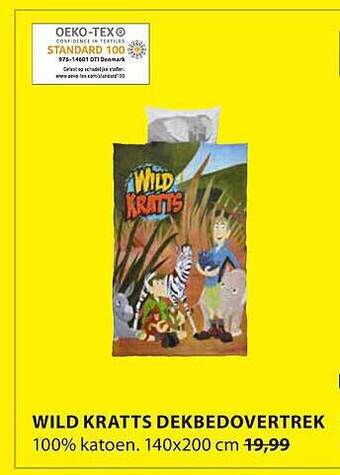 Jysk Wild kratts dekbedovertrek aanbieding