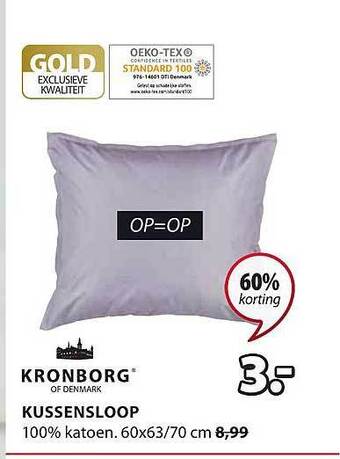 Jysk Kronborg kussensloop aanbieding