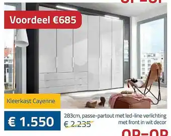 De Prijzenklopper Kleerkast cayenne aanbieding