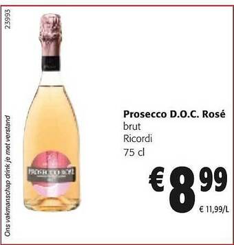 Colruyt Prosecco doc rosé brut ricordi aanbieding