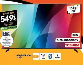 Electro Depot Toshiba qled android tv aanbieding