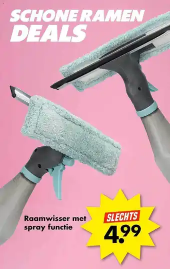 Wibra Raamwisser met spray functie aanbieding