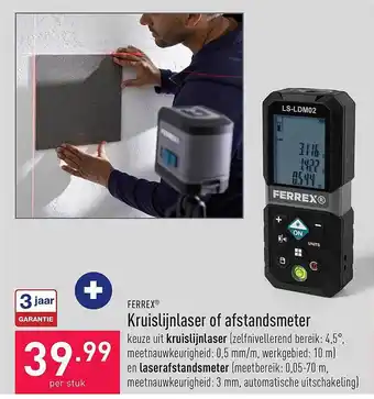 Ferrex kruislijnlaser of afstandsmeter