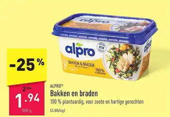 ALDI Alpro bakken en braden aanbieding