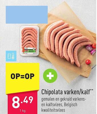 ALDI Chipolata varken-kalf aanbieding