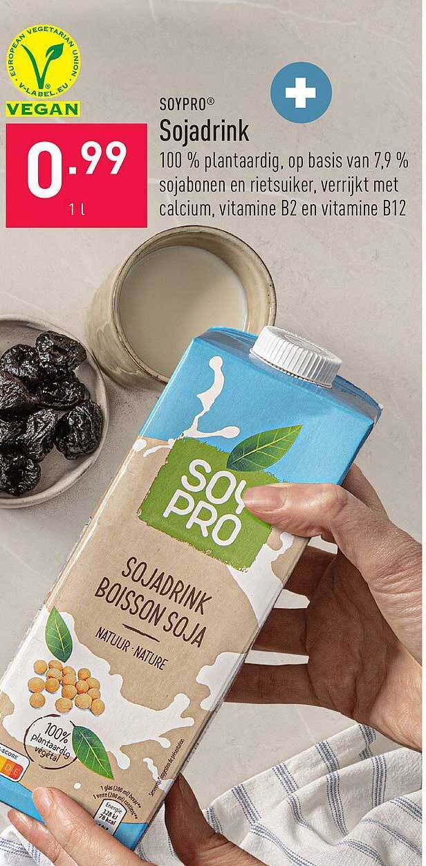 Soypro sojadrink promotie bij ALDI