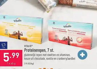 ALDI Vitalis proteïnerepen aanbieding