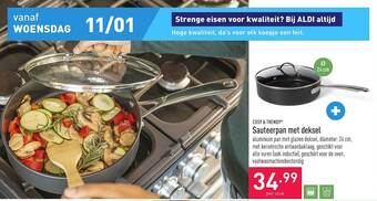 ALDI Sauteerpan met deksel aanbieding