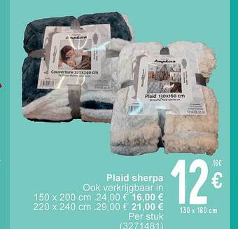 Cora Plaid sherpa aanbieding