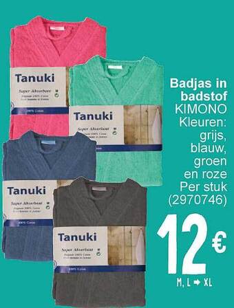 Badjas in badstof kimono