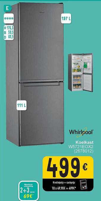 Cora Whirlpool koelkast aanbieding