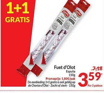 Intermarché Fuet d'olot aanbieding