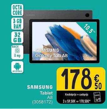 Cora Samsung tablet a8 aanbieding
