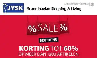 Jysk Scandinavian sleeping & living aanbieding