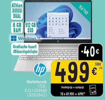 Cora Hp notebook aanbieding