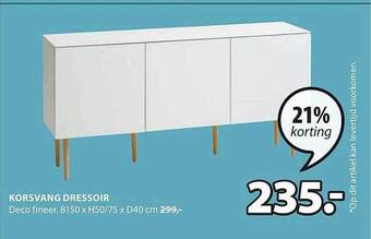 Jysk Korsvang dressoir aanbieding