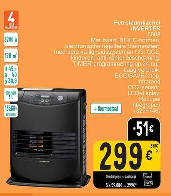 Cora Petroleumkachel inverter aanbieding