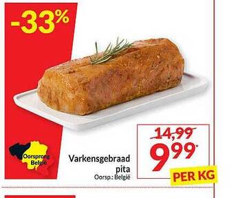 Intermarché Varkensgebraad pita aanbieding