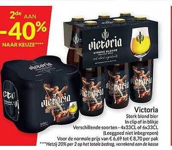 Intermarché Victoria sterk blond bier aanbieding