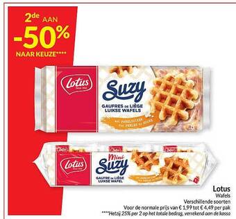 Intermarché Lotus wafels aanbieding