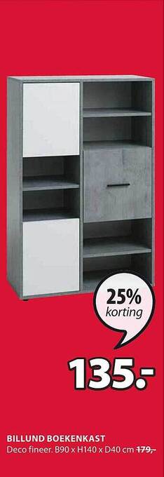 Jysk Billund boekenkast aanbieding
