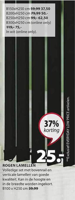 Jysk Rogen lamellen aanbieding