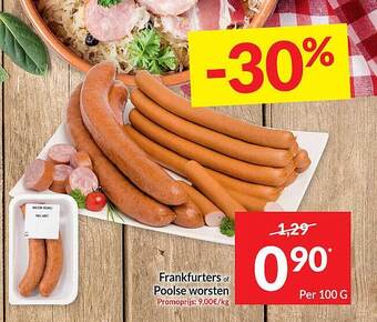 Intermarché Frankfurters of poolse worsten aanbieding