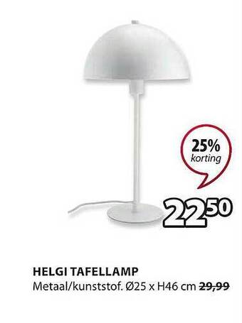 Jysk Helgi tafellamp aanbieding
