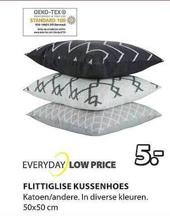 Jysk Flittiglise kussenhoes aanbieding