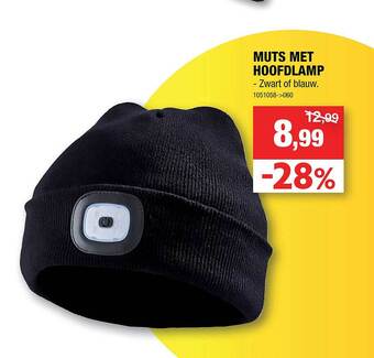 Hubo Muts met hoofdlamp aanbieding