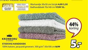 Jysk Kronborg stidsvig handdoek aanbieding