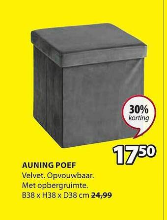 Jysk Auning poef aanbieding