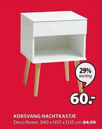 Jysk Korsvang nachtkastje aanbieding