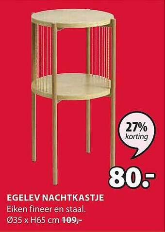 Jysk Egelev nachtkastje aanbieding
