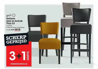 Sligro Sediamo stoel en barkruk thijn aanbieding