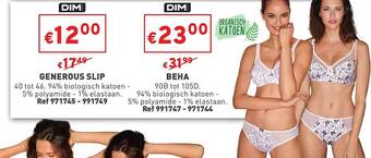 Trafic Generous slip, beha aanbieding