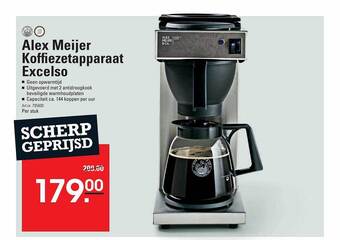 Sligro Alex meijer koffiezetapparaat excelso aanbieding