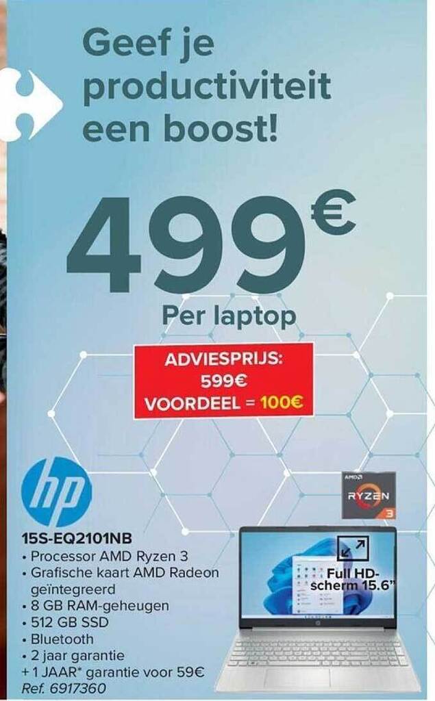 Hp laptop promotie bij Hyper Carrefour