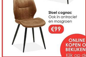 Krea Stoel cognac aanbieding