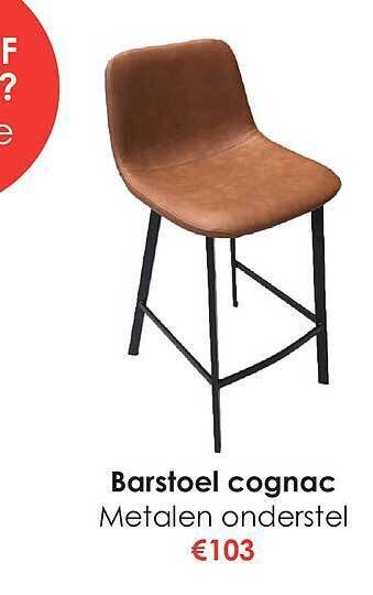 Krea Barstoel cognac aanbieding
