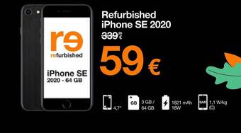 Orange Refurbished iphone se 2020 aanbieding
