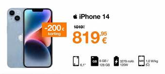 Orange Iphone 14 aanbieding