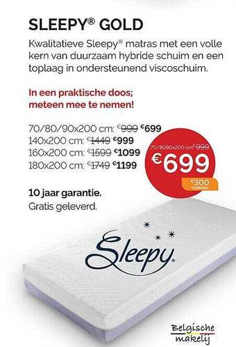 Sleepworld Sleepy gold aanbieding