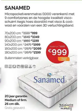 Sleepworld Sanamed aanbieding