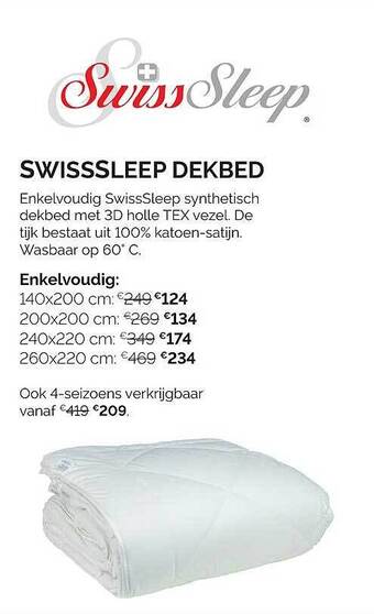 Sleepworld Swisssleep dekbed aanbieding